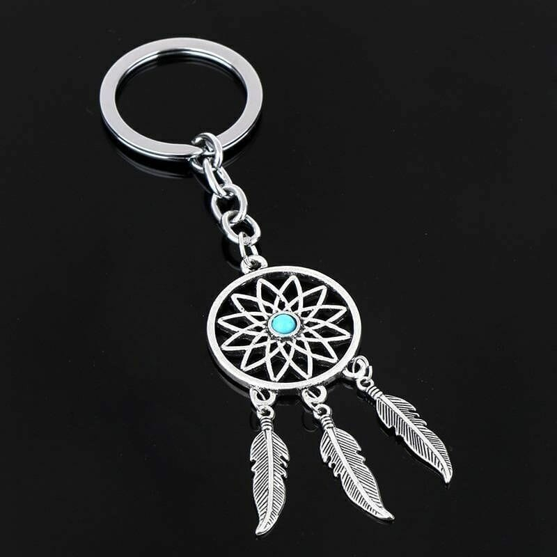 Alona.com.au Silver Charm gift Dream Catcher Keyring Feather Tassels Key Chain Ring Keychain