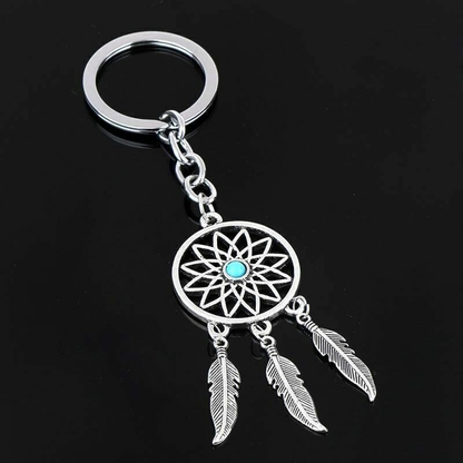 Alona.com.au Silver Charm gift Dream Catcher Keyring Feather Tassels Key Chain Ring Keychain