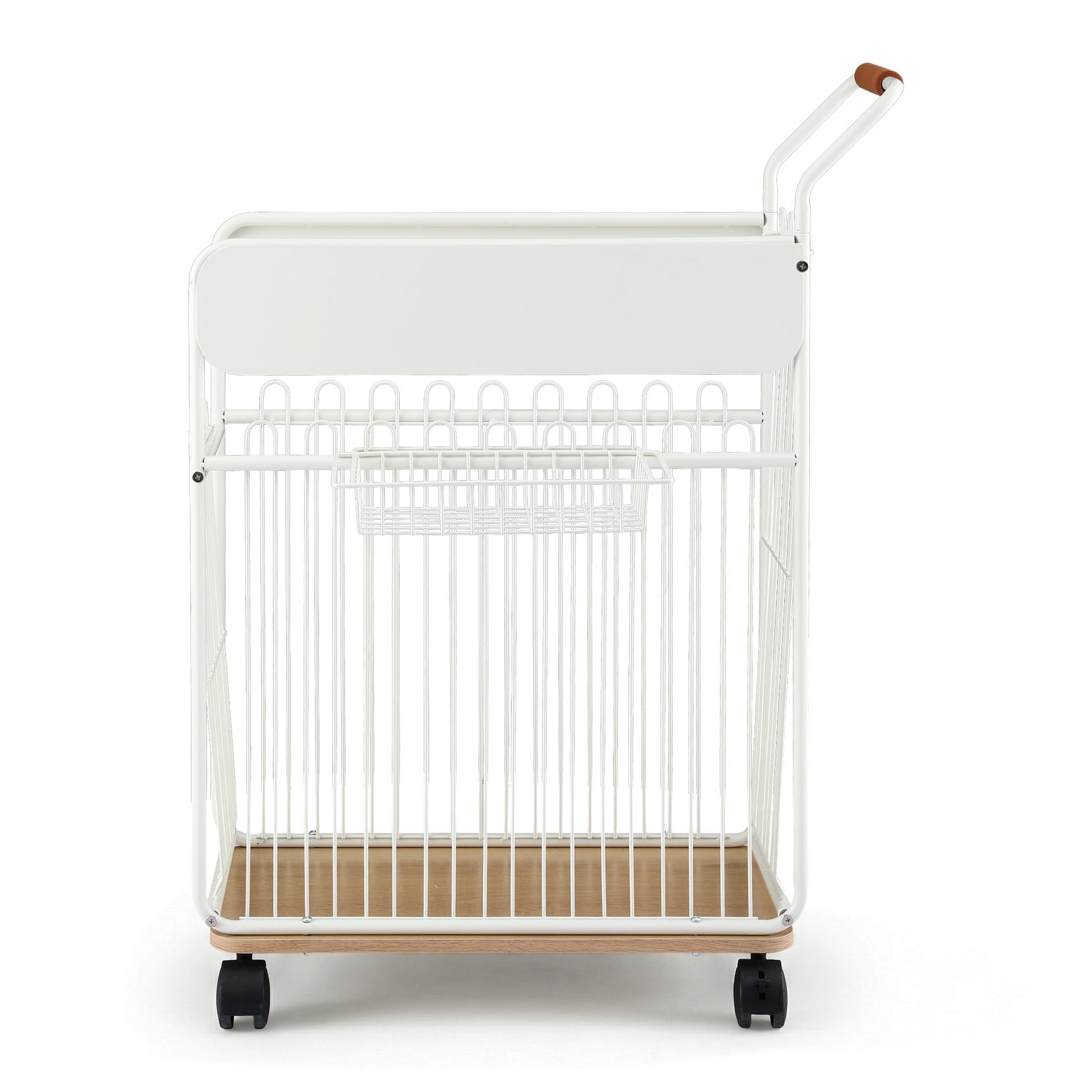 Alona.com.au Sports & Fitness > Ball Sports > Basketball & Basketball Accessories Everfit Yoga Mat Storage Rack Mobile Holder with Wheels Basket Home Gym Storage Organizer White