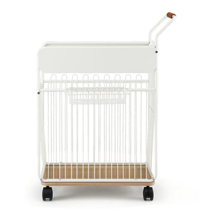 Alona.com.au Sports & Fitness > Ball Sports > Basketball & Basketball Accessories Everfit Yoga Mat Storage Rack Mobile Holder with Wheels Basket Home Gym Storage Organizer White