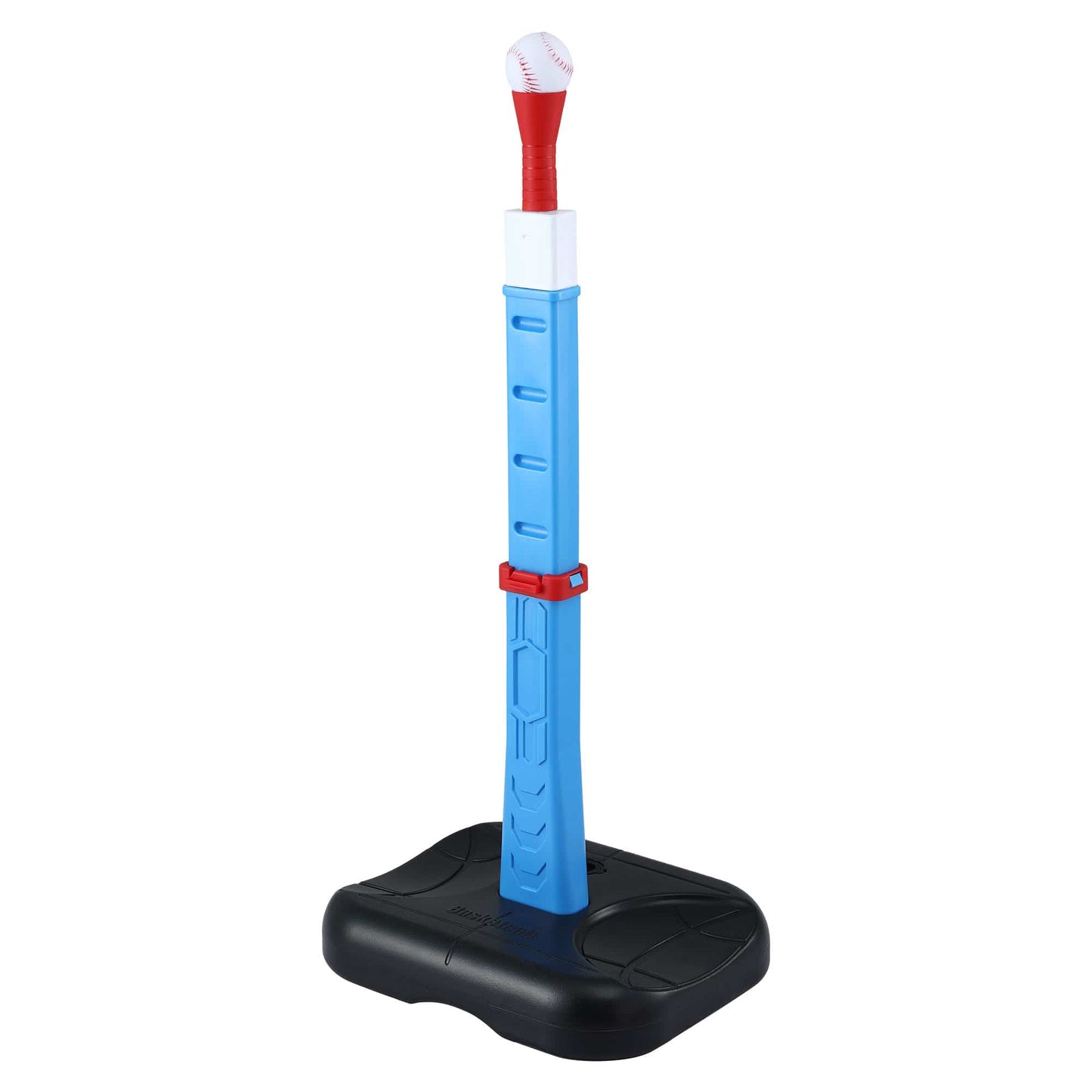 Alona.com.au Sports & Fitness > Ball Sports > Basketball & Basketball Accessories Keezi Kids Basketball Hoop Stand Baseball Set Adjustable Height Sports Toys Blue