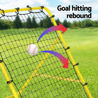 Alona.com.au Sports & Fitness > Ball Sports > Soccer & Soccer Accessories Everfit Baseball Soccer Net Rebounder Football Goal Net Sports Training Aid Yellow