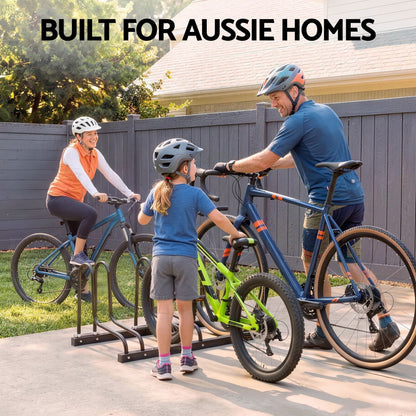 Alona.com.au Sports & Fitness > Bikes & Accessories > Bicycle Stands & Storage Weisshorn 3 Bike Floor Stand Rack Fits 20"-29" MTB Tires for Garage Storage
