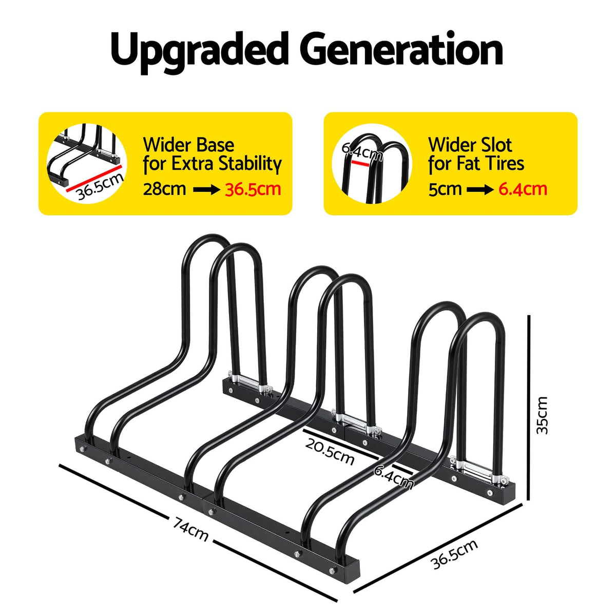 Alona.com.au Sports & Fitness > Bikes & Accessories > Bicycle Stands & Storage Weisshorn 3 Bike Floor Stand Rack Fits 20"-29" MTB Tires for Garage Storage
