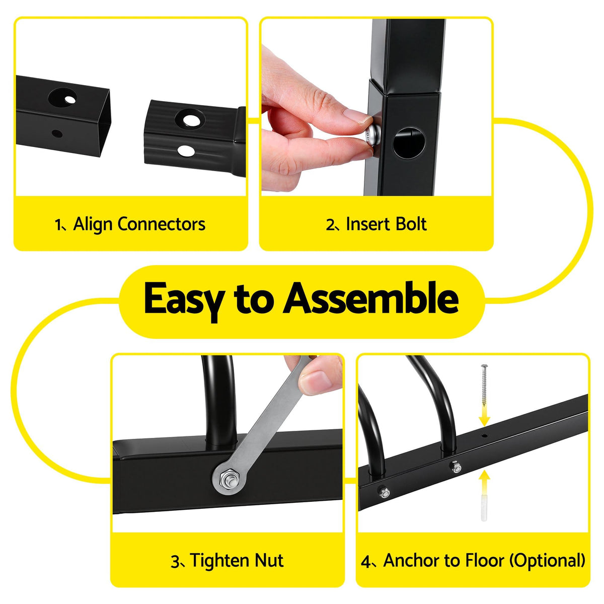 Alona.com.au Sports & Fitness > Bikes & Accessories > Bicycle Stands & Storage Weisshorn 3 Bike Floor Stand Rack Fits 20"-29" MTB Tires for Garage Storage