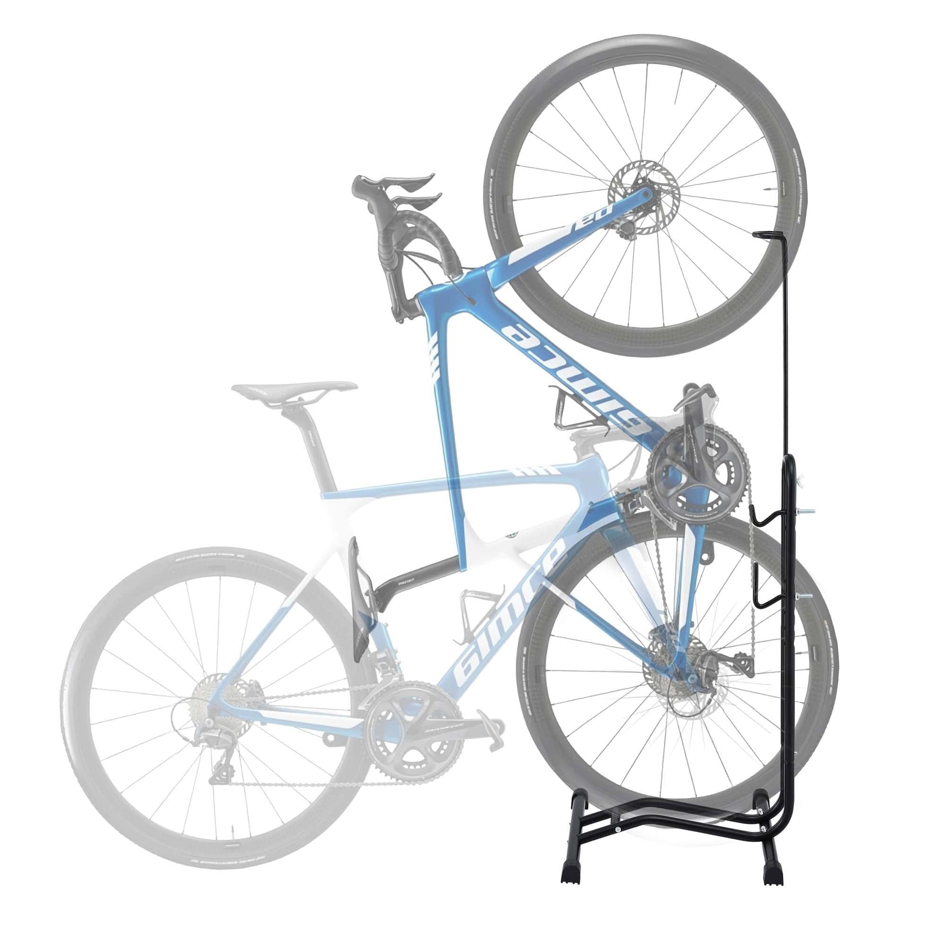 Alona.com.au Sports & Fitness > Bikes & Accessories > Bicycle Stands & Storage Weisshorn 4-in-1 Bike Parking Stand Vertical Floor Storage Rack for 24"-27.5" Bicycles, Adjustable Height Repair Maintenance Stand, Stable Indoor Garage Space Saver with Non-slip Rubber Feet