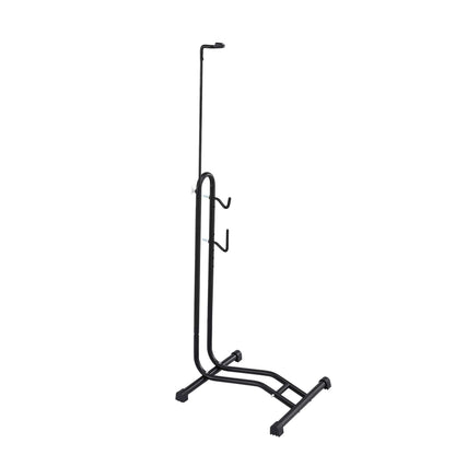 Alona.com.au Sports & Fitness > Bikes & Accessories > Bicycle Stands & Storage Weisshorn 4-in-1 Bike Parking Stand Vertical Floor Storage Rack for 24"-27.5" Bicycles, Adjustable Height Repair Maintenance Stand, Stable Indoor Garage Space Saver with Non-slip Rubber Feet