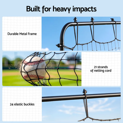 Alona.com.au Sports & Fitness > Exercise, Gym & Fitness > Gym Equipment & Accessories Everfit Baseball Rebounder Net Pitching Practice Target Screen 143cm