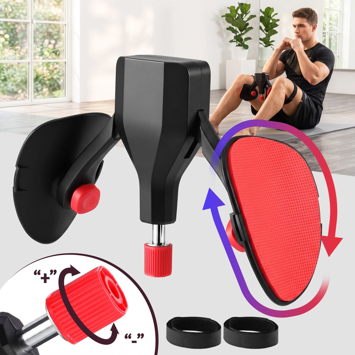 Alona.com.au Sports & Fitness > Exercise, Gym & Fitness > Gym Equipment & Accessories Everfit Pelvic Floor Exerciser Inner Thigh Kegel Trainer 35KG 360 Adjustable Men Women Black & Red