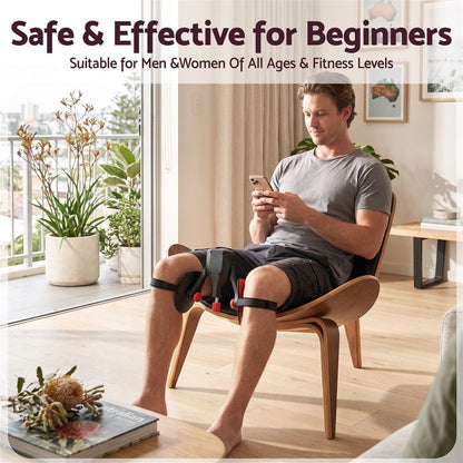 Alona.com.au Sports & Fitness > Exercise, Gym & Fitness > Gym Equipment & Accessories Everfit Pelvic Floor Exerciser Inner Thigh Kegel Trainer 35KG 360 Adjustable Men Women Black & Red