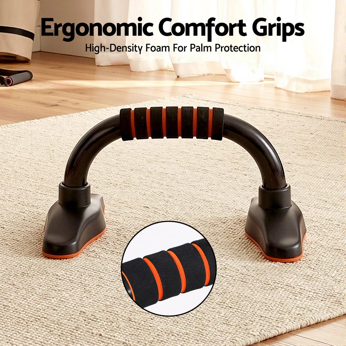 Alona.com.au Sports & Fitness > Exercise, Gym & Fitness > Gym Equipment & Accessories Everfit Push Up Bars Stands Parallel Handles Home Gym Fitness Strength Training