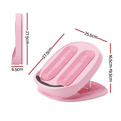 Alona.com.au Sports & Fitness > Exercise, Gym & Fitness > Gym Equipment & Accessories Everfit Slant Board, Balance Board, 14-Level Adjustable Incline Calf Stretcher for Stretching, Squats and Home Fitness Pink