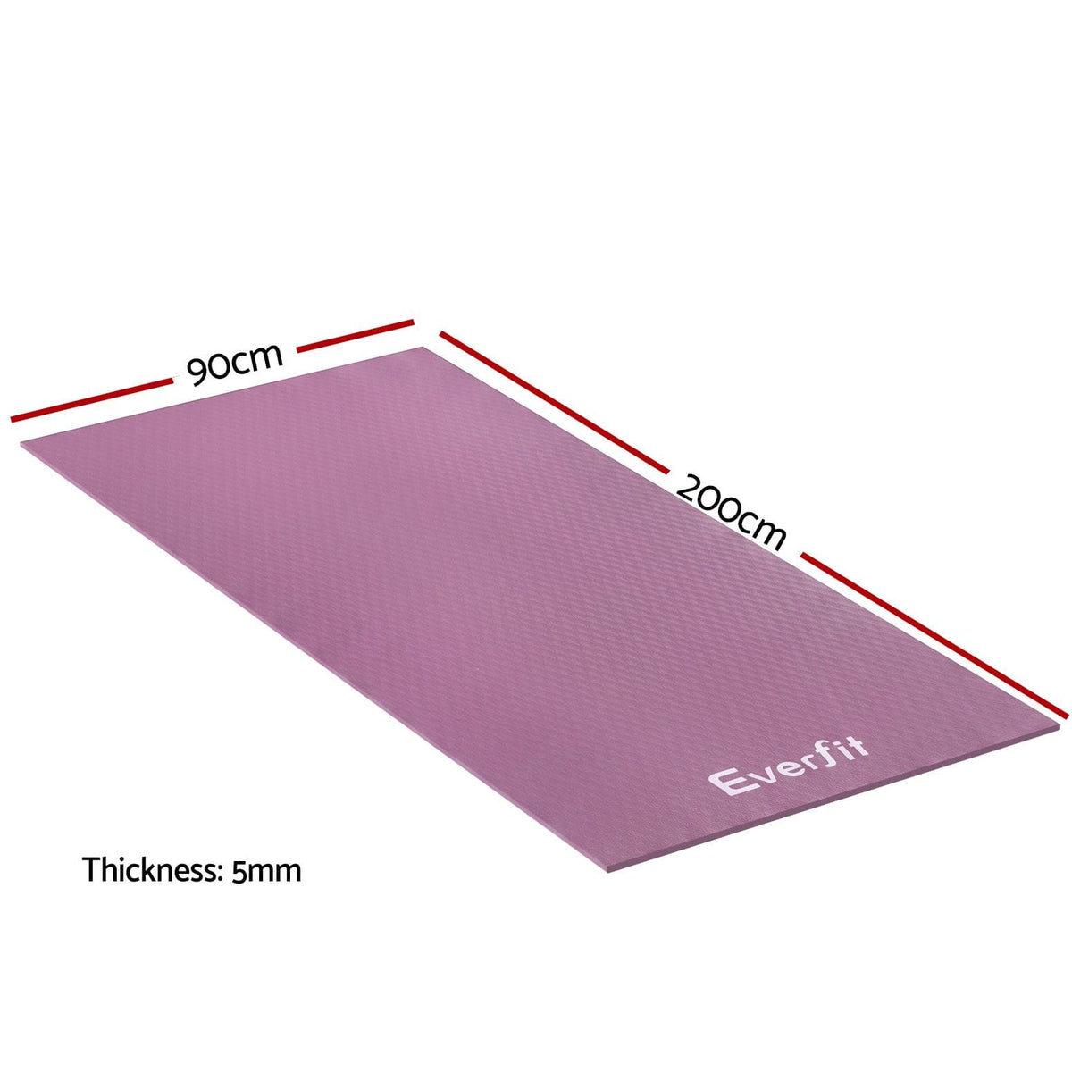 Alona.com.au Sports & Fitness > Exercise, Gym & Fitness > Gym Mats Everfit Exercise Equipment Mat 2M Treadmill Floor Rug Home Gym Fitness Purple
