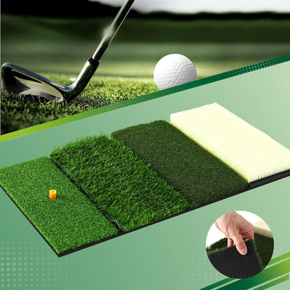 Alona.com.au Sports & Fitness > Golf > Golf Accessories Everfit Golf Hitting Mat Practice Turf 4 in 1 Foldable Training Aid Backyard