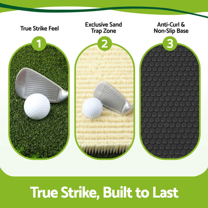 Alona.com.au Sports & Fitness > Golf > Golf Accessories Everfit Golf Hitting Mat Practice Turf 4 in 1 Foldable Training Aid Backyard