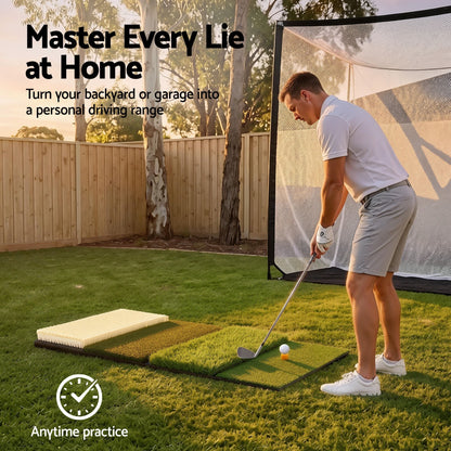Alona.com.au Sports & Fitness > Golf > Golf Accessories Everfit Golf Hitting Mat Practice Turf 4 in 1 Foldable Training Aid Backyard