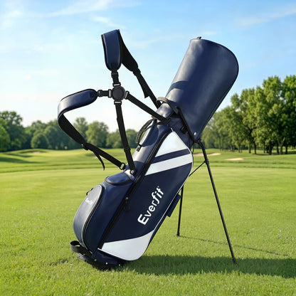 Alona.com.au Sports & Fitness > Golf > Golf Accessories Everfit Golf Stand Bag Lightweight Carry Bag Dual Strap Club Divider Blue