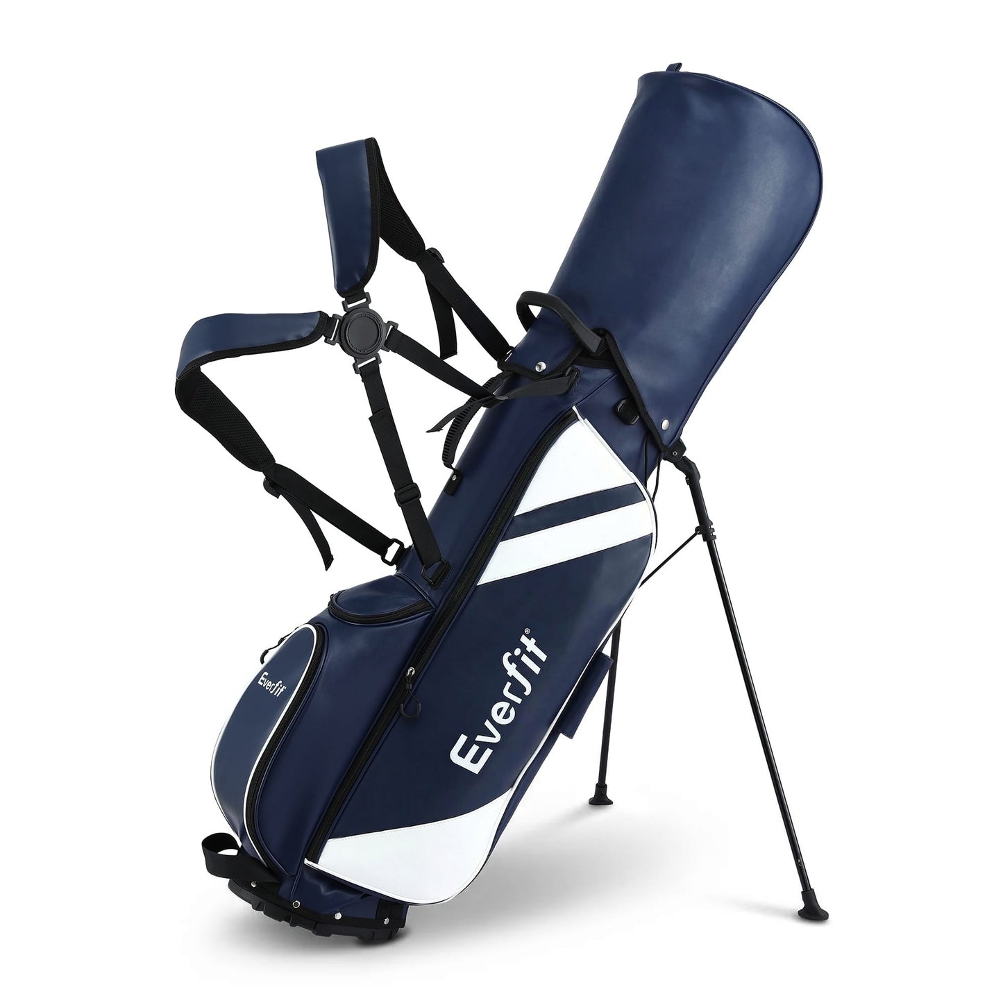 Alona.com.au Sports & Fitness > Golf > Golf Accessories Everfit Golf Stand Bag Lightweight Carry Bag Dual Strap Club Divider Blue