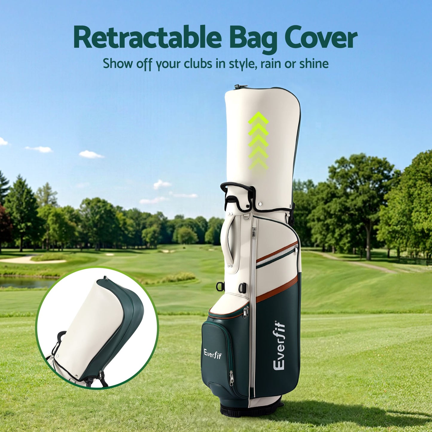 Alona.com.au Sports & Fitness > Golf > Golf Accessories Everfit Golf Stand Bag Lightweight Carry Bag Dual Strap Club Divider