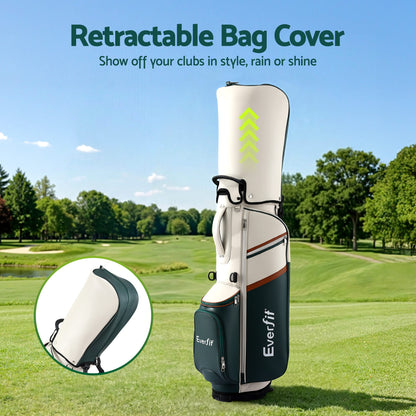 Alona.com.au Sports & Fitness > Golf > Golf Accessories Everfit Golf Stand Bag Lightweight Carry Bag Dual Strap Club Divider