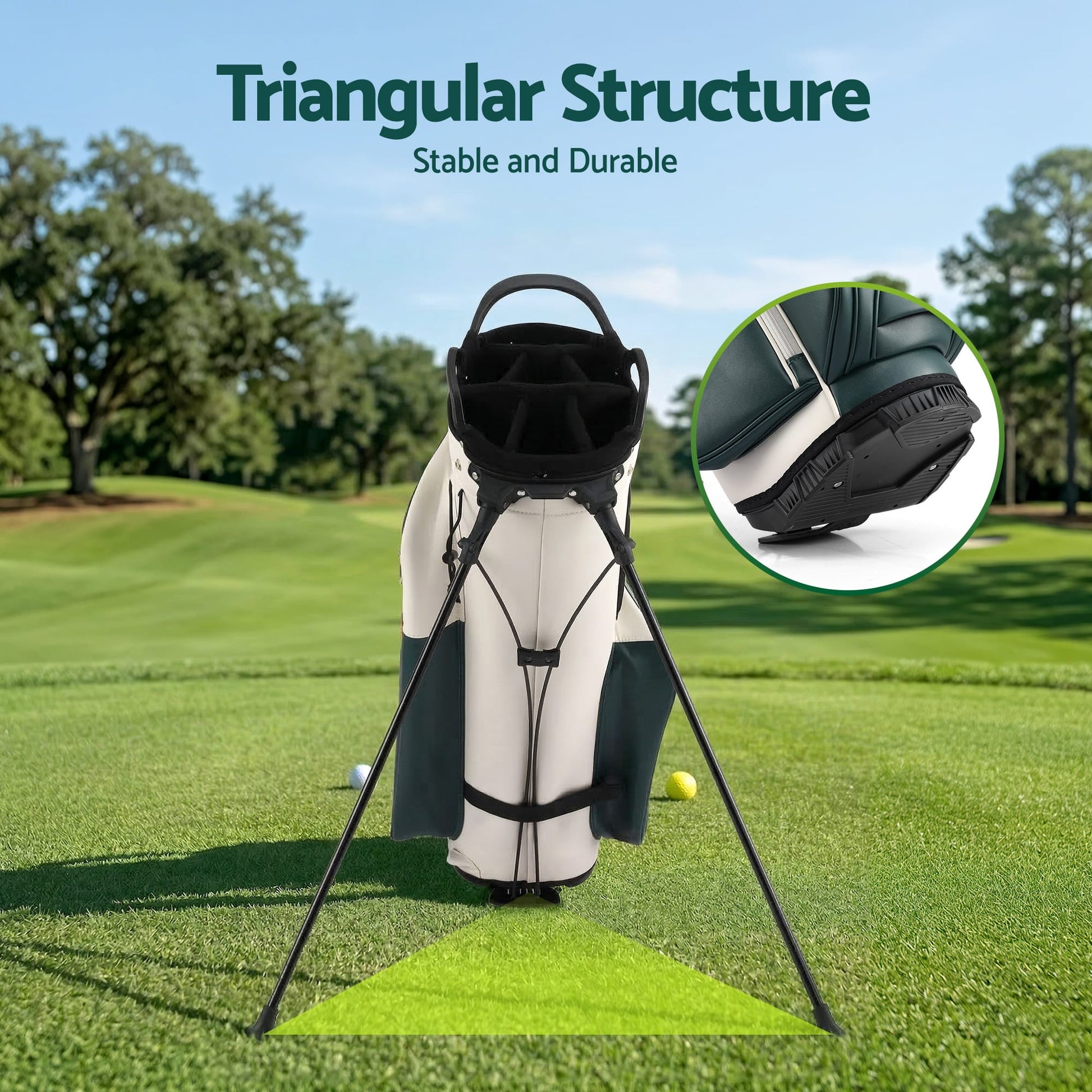 Alona.com.au Sports & Fitness > Golf > Golf Accessories Everfit Golf Stand Bag Lightweight Carry Bag Dual Strap Club Divider
