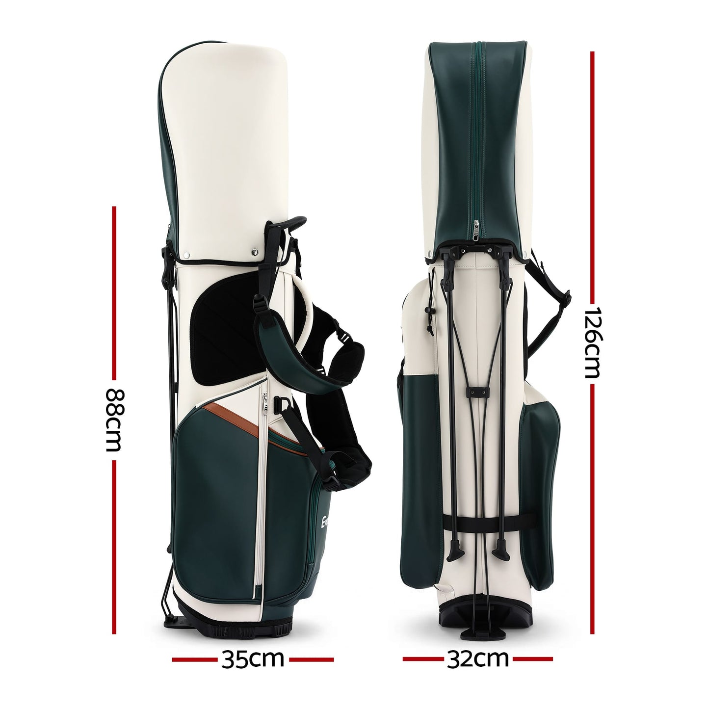 Alona.com.au Sports & Fitness > Golf > Golf Accessories Everfit Golf Stand Bag Lightweight Carry Bag Dual Strap Club Divider