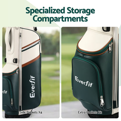 Alona.com.au Sports & Fitness > Golf > Golf Accessories Everfit Golf Stand Bag Lightweight Carry Bag Dual Strap Club Divider