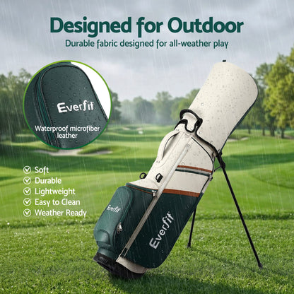 Alona.com.au Sports & Fitness > Golf > Golf Accessories Everfit Golf Stand Bag Lightweight Carry Bag Dual Strap Club Divider