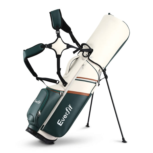 Alona.com.au Sports & Fitness > Golf > Golf Accessories Everfit Golf Stand Bag Lightweight Carry Bag Dual Strap Club Divider
