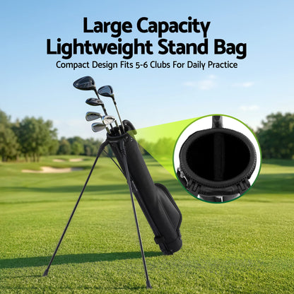 Alona.com.au Sports & Fitness > Golf > Golf Accessories Everfit Golf Stand Bag Lightweight Sunday Pitch And Putt Bag Black