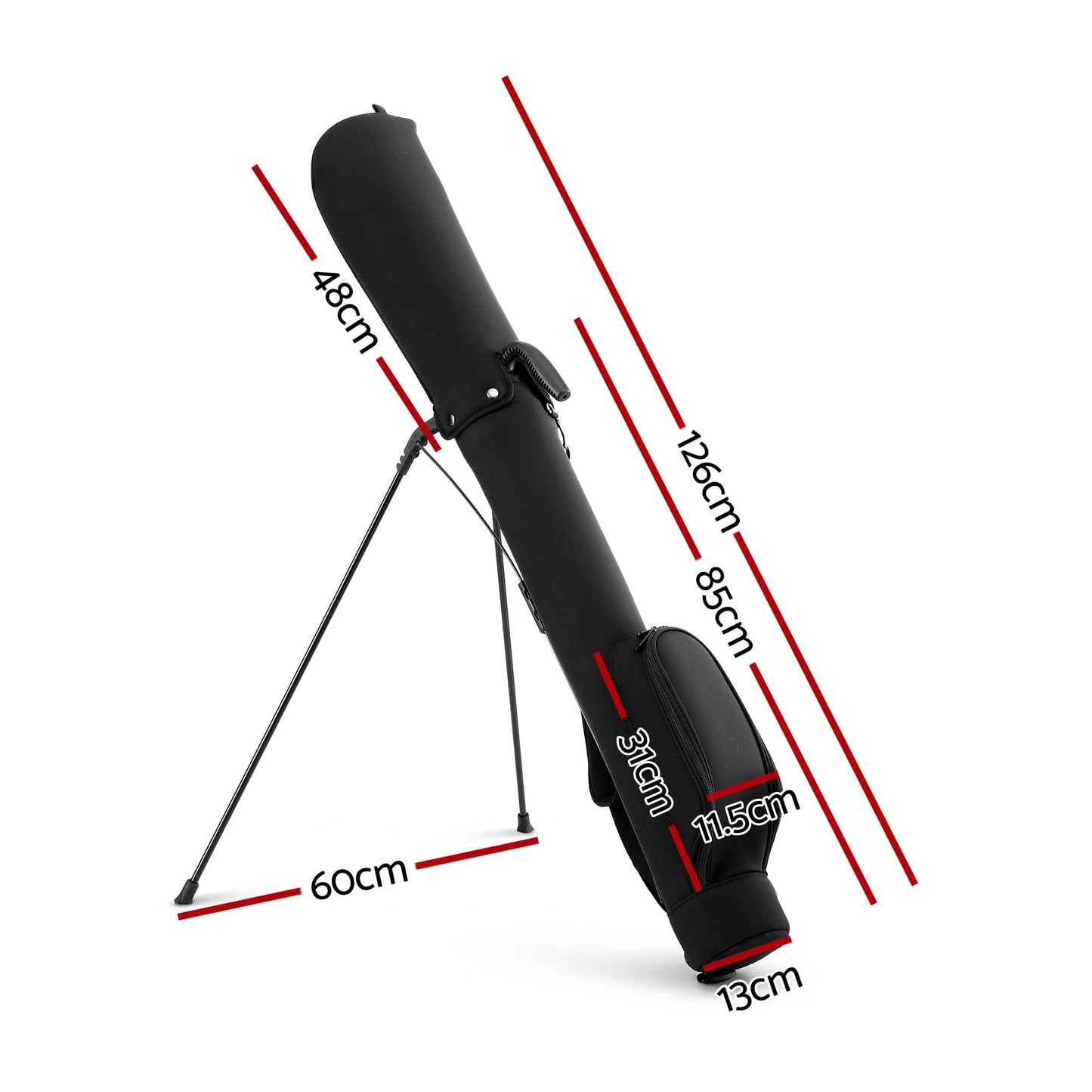 Alona.com.au Sports & Fitness > Golf > Golf Accessories Everfit Golf Stand Bag Lightweight Sunday Pitch And Putt Bag Black