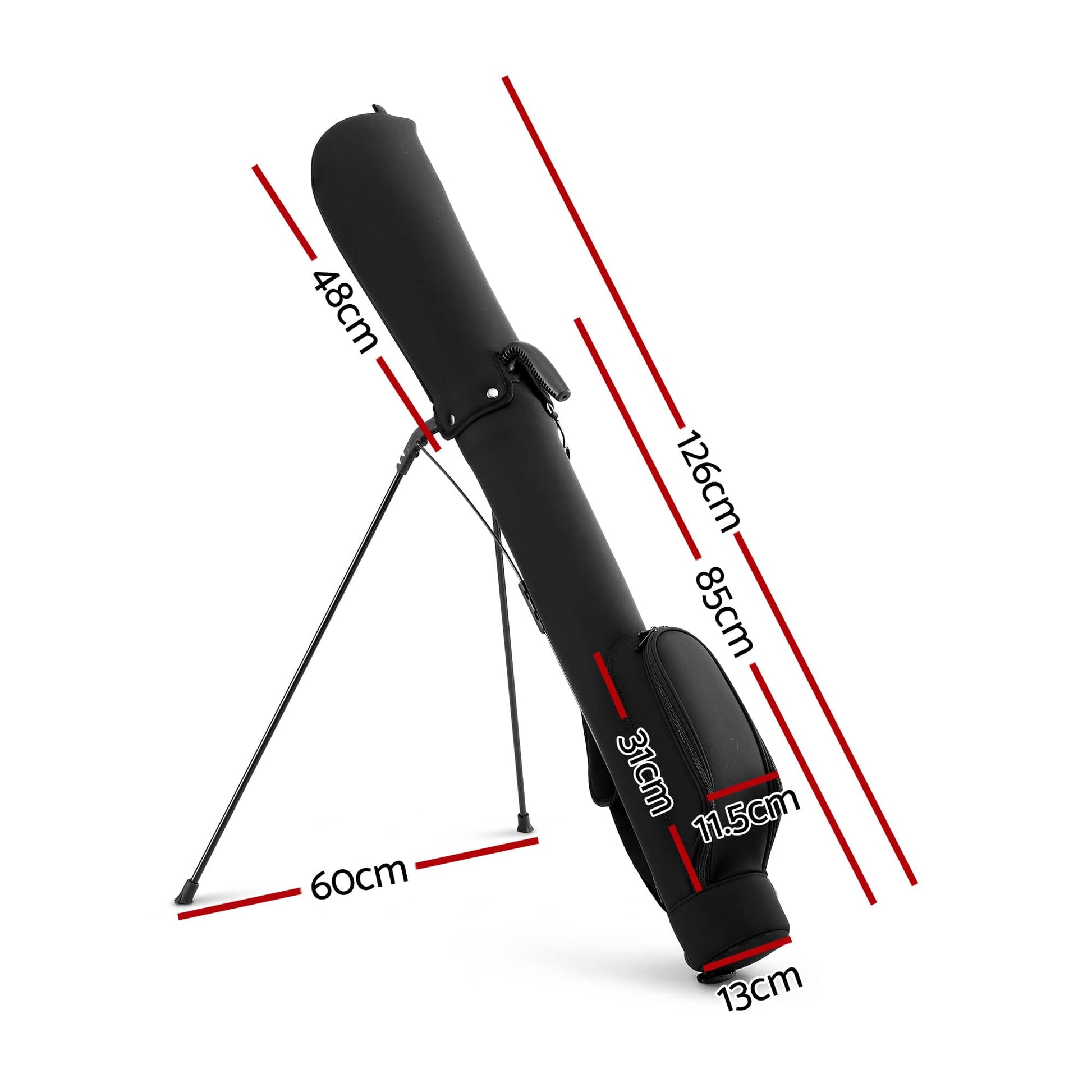 Alona.com.au Sports & Fitness > Golf > Golf Accessories Everfit Golf Stand Bag Lightweight Sunday Pitch And Putt Bag Black