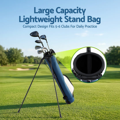 Alona.com.au Sports & Fitness > Golf > Golf Accessories Everfit Golf Stand Bag Lightweight Sunday Pitch And Putt Bag Blue