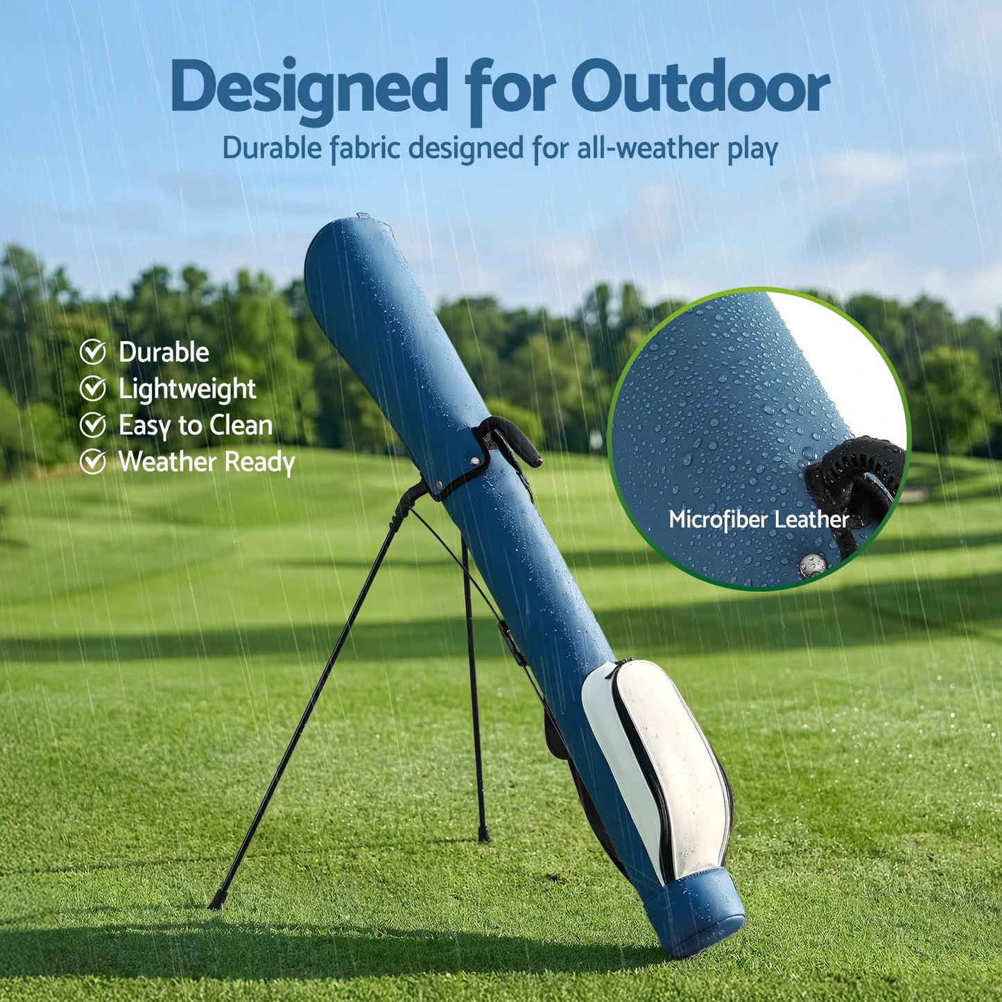 Alona.com.au Sports & Fitness > Golf > Golf Accessories Everfit Golf Stand Bag Lightweight Sunday Pitch And Putt Bag Blue