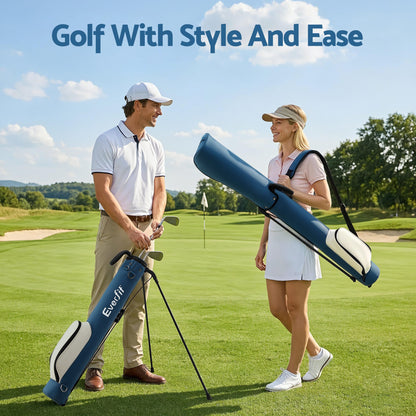 Alona.com.au Sports & Fitness > Golf > Golf Accessories Everfit Golf Stand Bag Lightweight Sunday Pitch And Putt Bag Blue