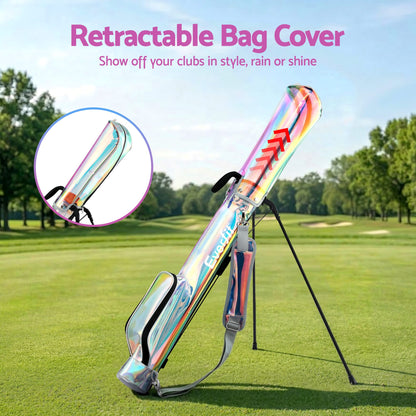Alona.com.au Sports & Fitness > Golf > Golf Accessories Everfit Golf Stand Bag Lightweight Sunday Pitch And Putt Bag Holographic