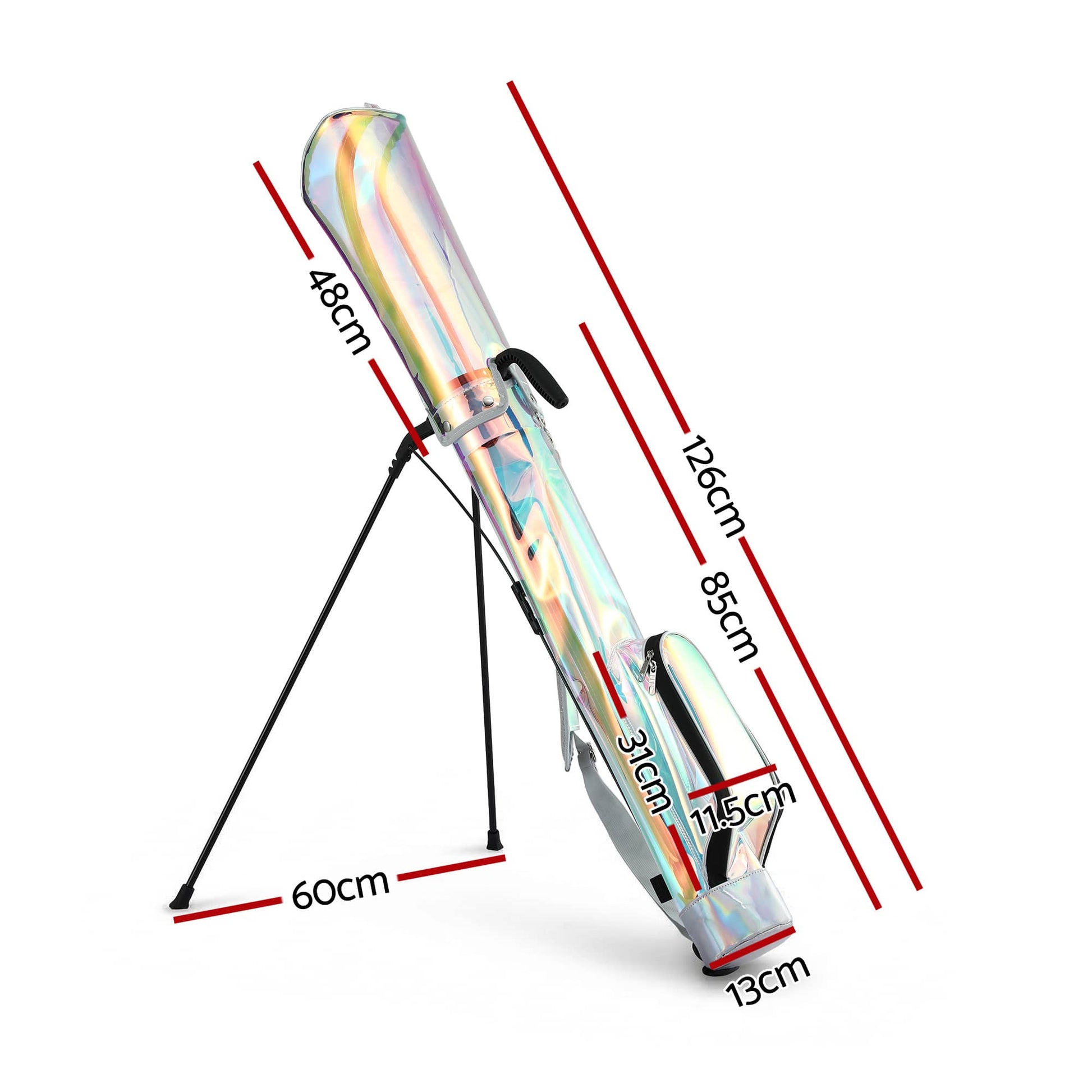 Alona.com.au Sports & Fitness > Golf > Golf Accessories Everfit Golf Stand Bag Lightweight Sunday Pitch And Putt Bag Holographic