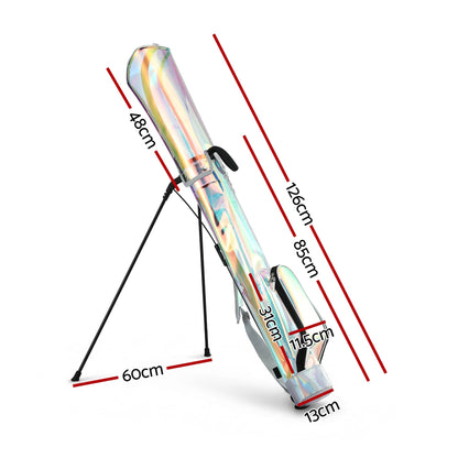 Alona.com.au Sports & Fitness > Golf > Golf Accessories Everfit Golf Stand Bag Lightweight Sunday Pitch And Putt Bag Holographic