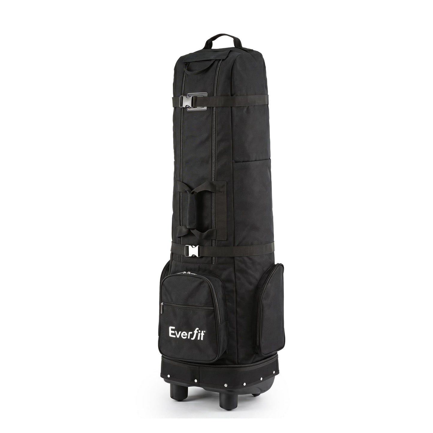 Alona.com.au Sports & Fitness > Golf > Golf Accessories Everfit Golf Travel Bag Flight Cover Foldable Soft Case Wheels Black