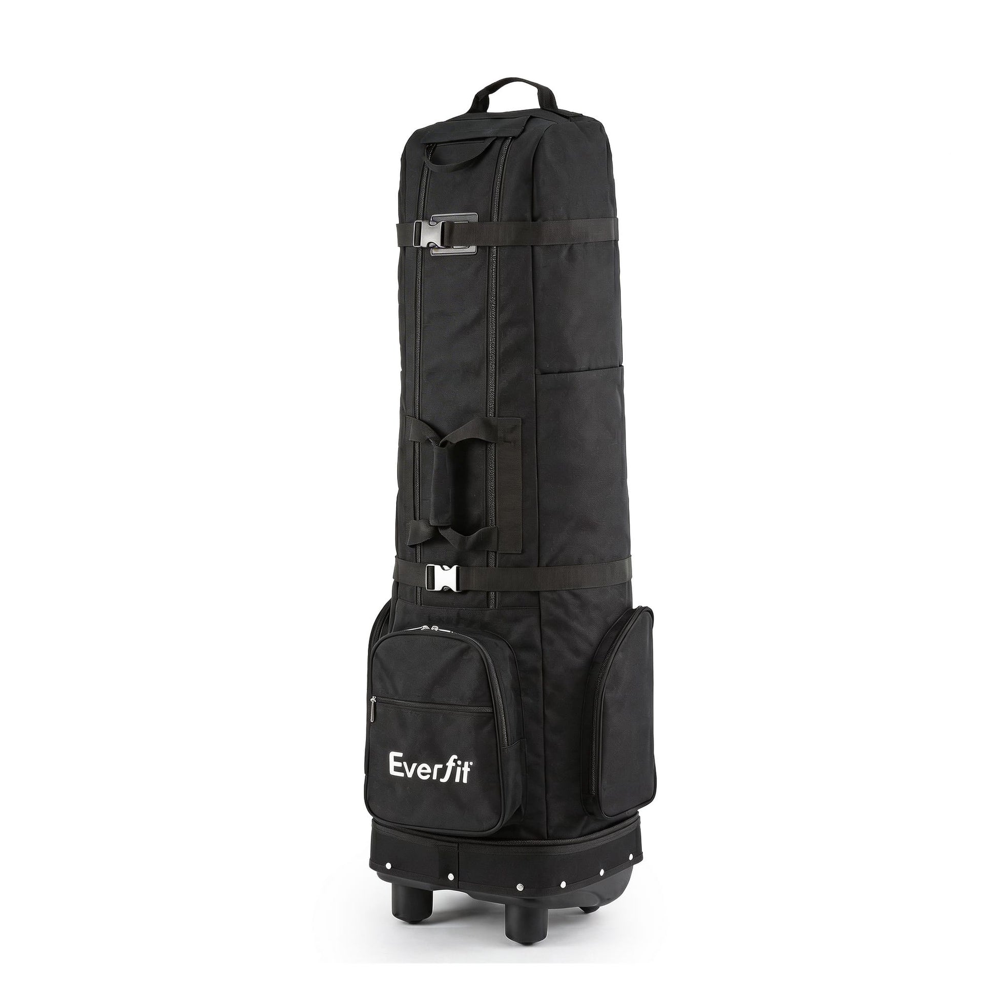 Alona.com.au Sports & Fitness > Golf > Golf Accessories Everfit Golf Travel Bag Flight Cover Foldable Soft Case Wheels Black