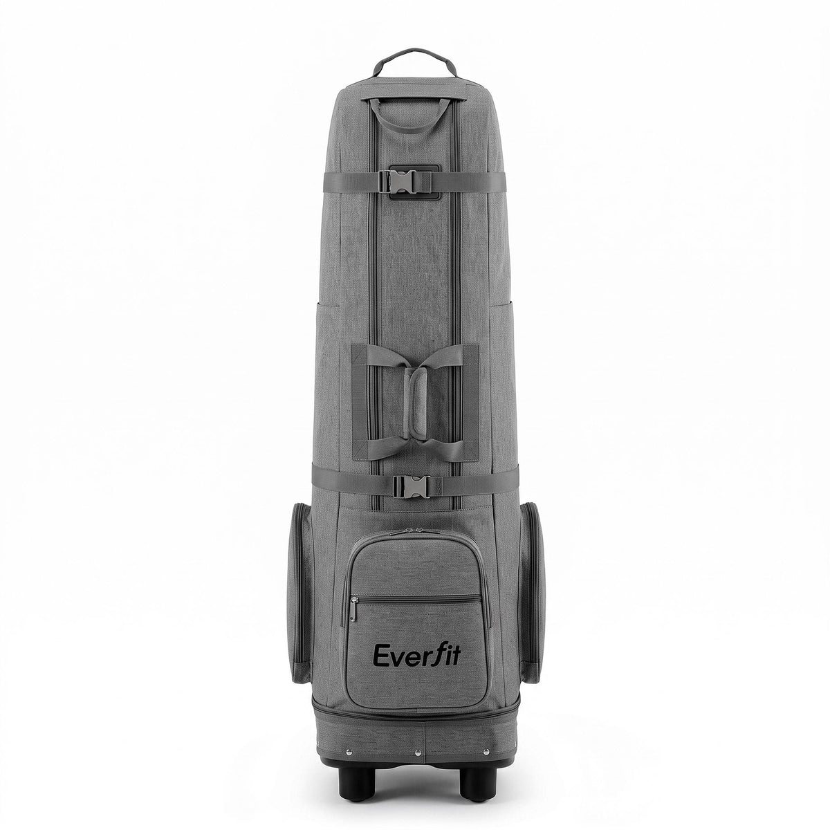 Alona.com.au Sports & Fitness > Golf > Golf Accessories Everfit Golf Travel Bag Flight Cover Foldable Soft Case Wheels Grey