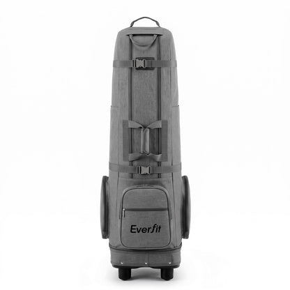 Alona.com.au Sports & Fitness > Golf > Golf Accessories Everfit Golf Travel Bag Flight Cover Foldable Soft Case Wheels Grey