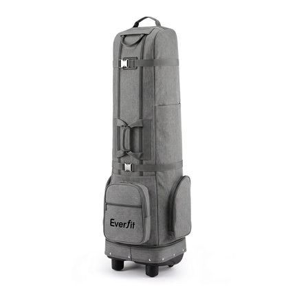 Alona.com.au Sports & Fitness > Golf > Golf Accessories Everfit Golf Travel Bag Flight Cover Foldable Soft Case Wheels Grey