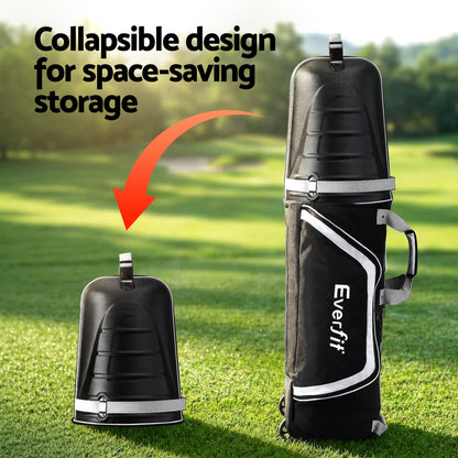 Alona.com.au Sports & Fitness > Golf > Golf Accessories Everfit Golf Travel Bags for Airlines with Wheels Golf Clubs Hard Case Foldable