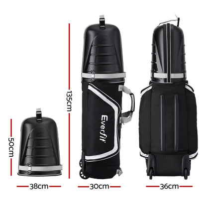 Alona.com.au Sports & Fitness > Golf > Golf Accessories Everfit Golf Travel Bags for Airlines with Wheels Golf Clubs Hard Case Foldable