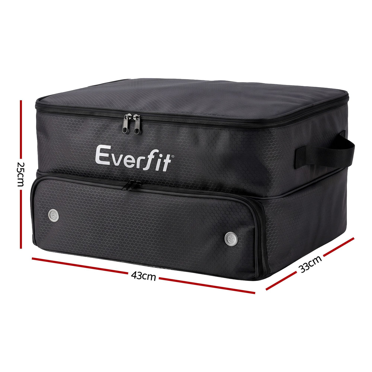 Alona.com.au Sports & Fitness > Golf > Golf Accessories Everfit Golf Trunk Organizer for Car, 2-Tier Golf Storage Bag with Ventilated Shoe Compartment Black