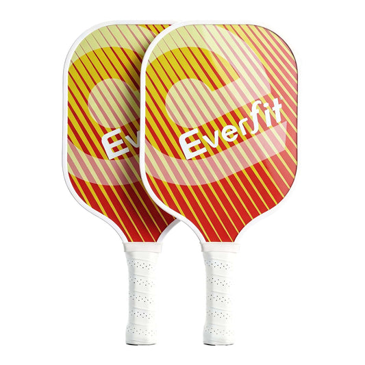 Alona.com.au Sports & Fitness > Racquet Sports > Pickleball Everfit Pickleball Paddle Set Fibreglass Racquet Honeycomb Core With Bag Orange