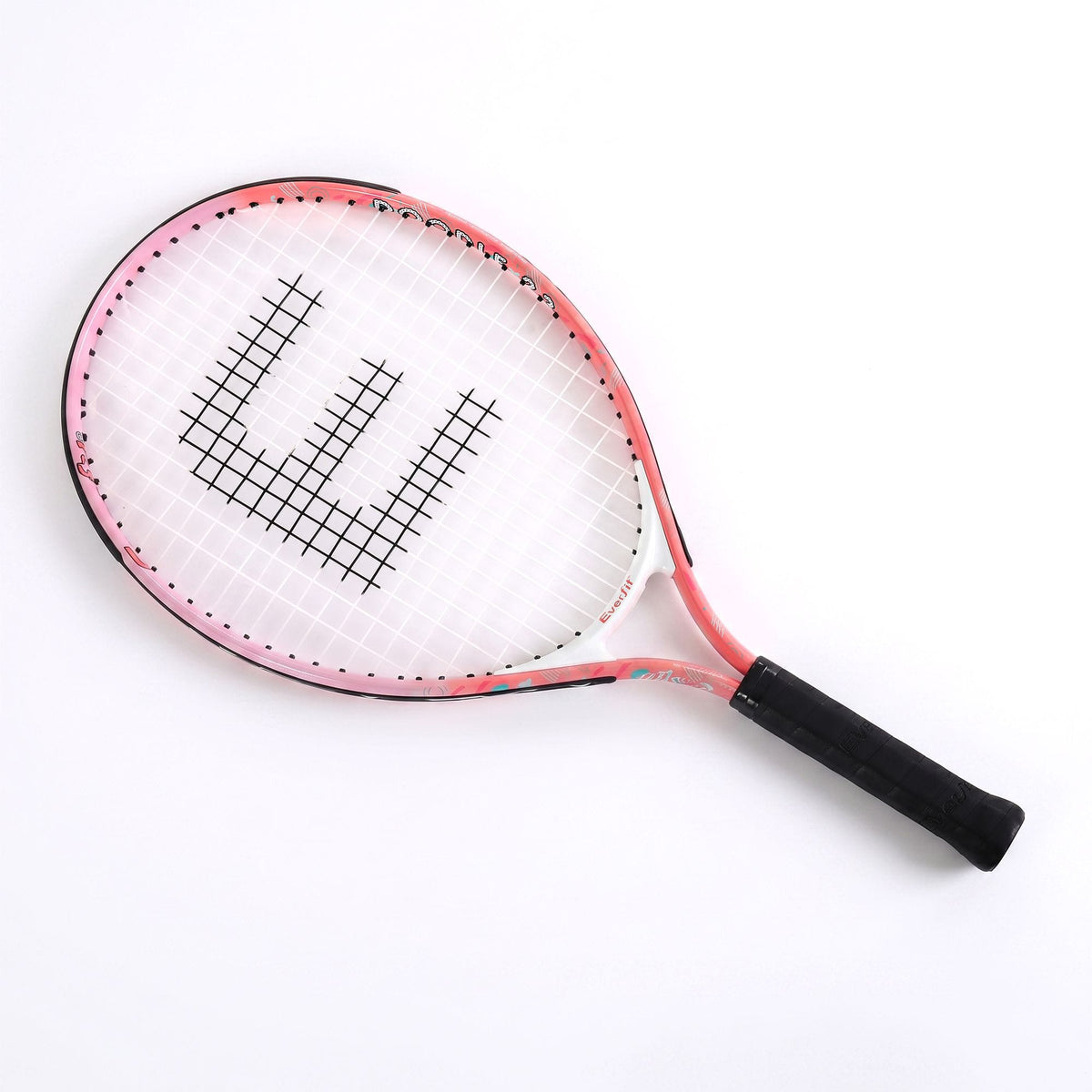 Alona.com.au Sports & Fitness > Racquet Sports > Tennis Everfit 23 Inch Tennis Racket Set of 2 Pack Lightweight Cushioned Grip Pink