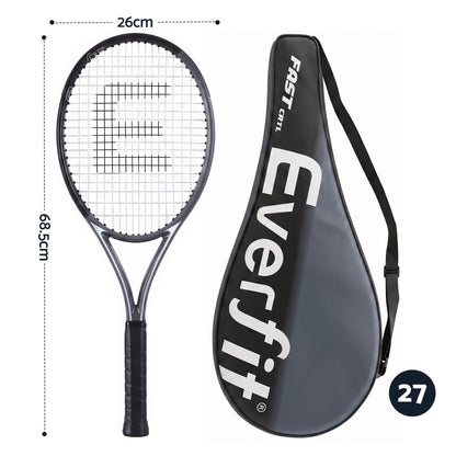 Alona.com.au Sports & Fitness > Racquet Sports > Tennis Everfit 27 Inch Tennis Racket Lightweight Racquet for Beginner Adult Players Black