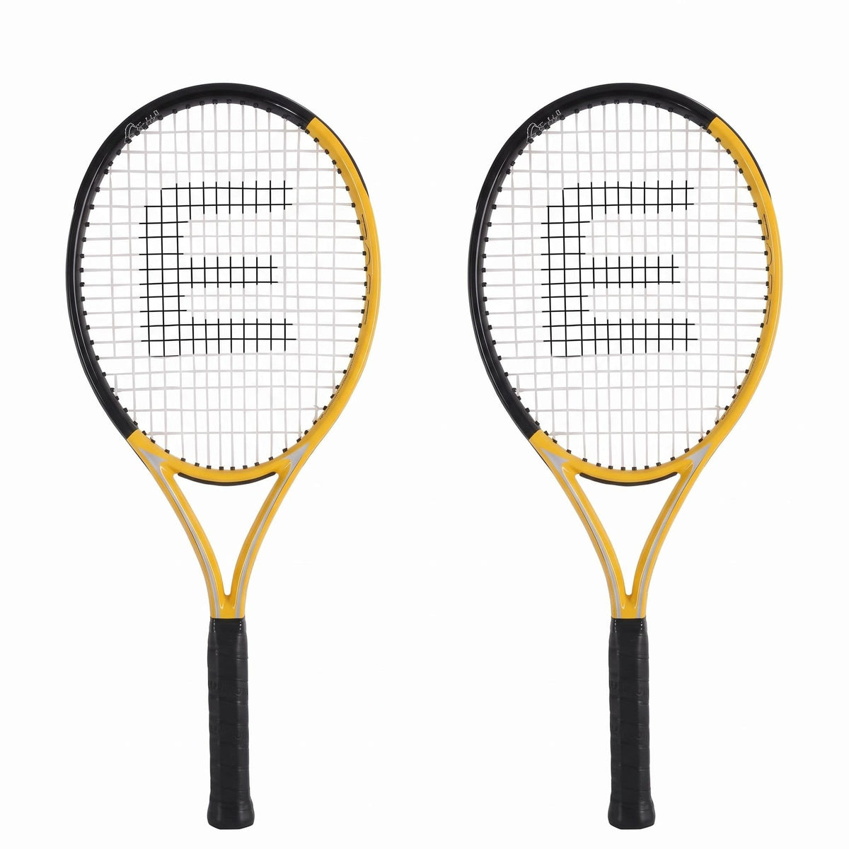 Alona.com.au Sports & Fitness > Racquet Sports > Tennis Everfit 27 Inch Tennis Racket Set of 2 Pack 27 Inch Lightweight Cushioned Grip Gold